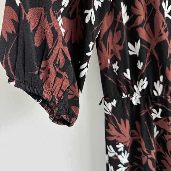 Adrienne Vittadini Women 3/4 sleeves Floral Maxi Dress Size L - Picture 9 of 10